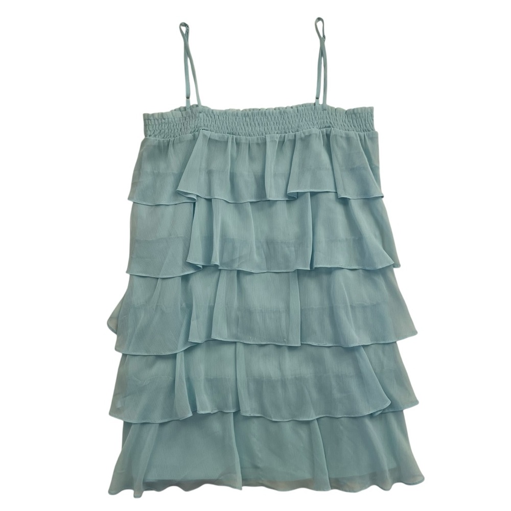 Lovers + Friends Light Blue Ruffle Mini Dress - Picture 3 of 14